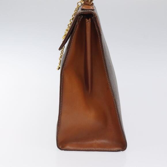 CELINE Macadam Canvas Hand Bag Pvc Leather Brown Gold - Picture 5 of 13